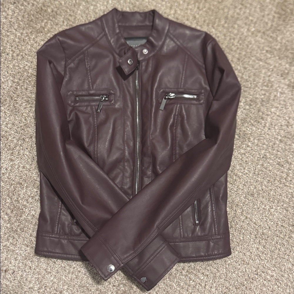 JouJou Maroon Jacket with Faux Fur Lining
